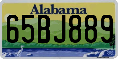 AL license plate 65BJ889
