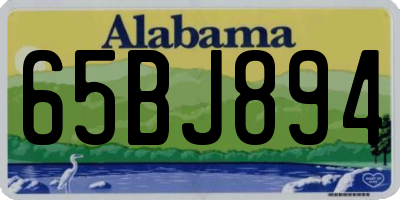AL license plate 65BJ894