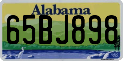 AL license plate 65BJ898