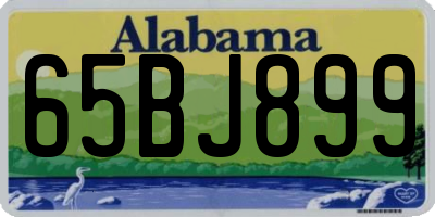 AL license plate 65BJ899