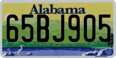 AL license plate 65BJ905