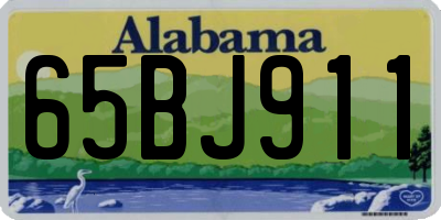 AL license plate 65BJ911