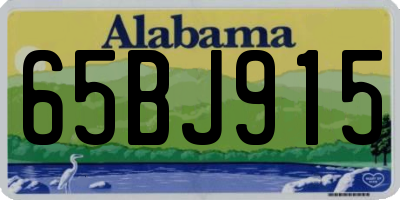 AL license plate 65BJ915