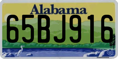 AL license plate 65BJ916