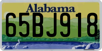 AL license plate 65BJ918