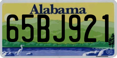 AL license plate 65BJ921