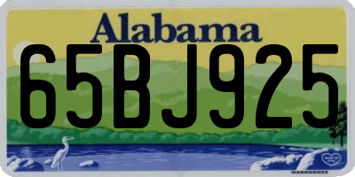 AL license plate 65BJ925