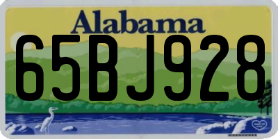 AL license plate 65BJ928