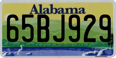 AL license plate 65BJ929