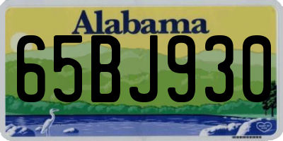 AL license plate 65BJ930