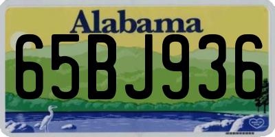 AL license plate 65BJ936