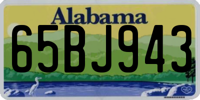 AL license plate 65BJ943