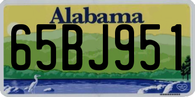 AL license plate 65BJ951