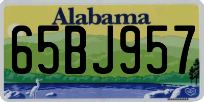 AL license plate 65BJ957
