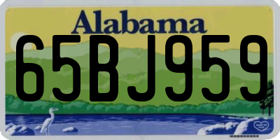AL license plate 65BJ959