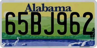 AL license plate 65BJ962
