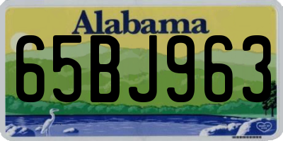 AL license plate 65BJ963