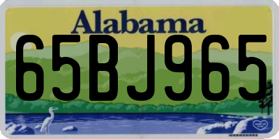 AL license plate 65BJ965