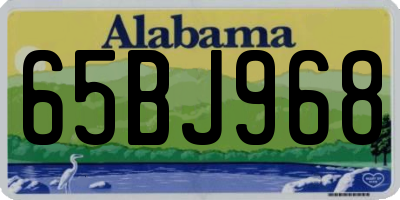 AL license plate 65BJ968