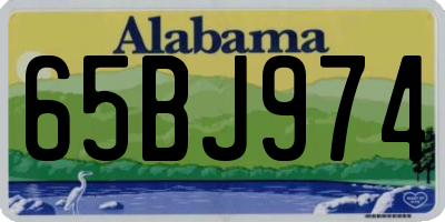 AL license plate 65BJ974