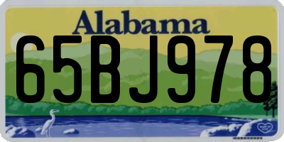 AL license plate 65BJ978