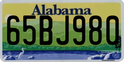 AL license plate 65BJ980