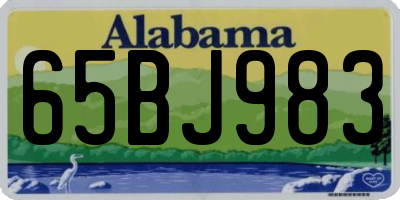 AL license plate 65BJ983