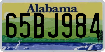 AL license plate 65BJ984