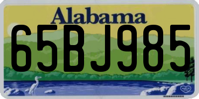 AL license plate 65BJ985