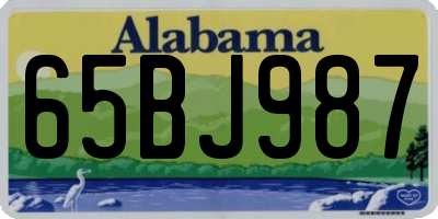 AL license plate 65BJ987