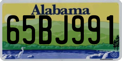 AL license plate 65BJ991