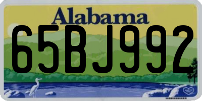 AL license plate 65BJ992