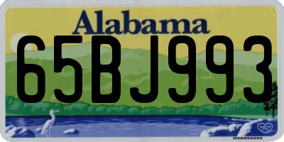 AL license plate 65BJ993