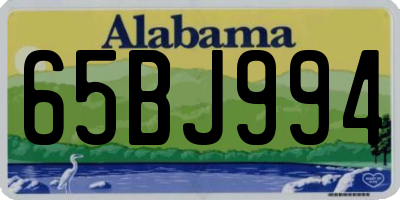 AL license plate 65BJ994