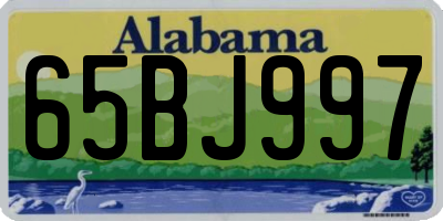 AL license plate 65BJ997