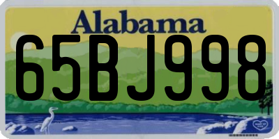 AL license plate 65BJ998