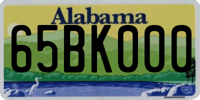 AL license plate 65BK000