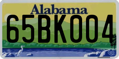 AL license plate 65BK004