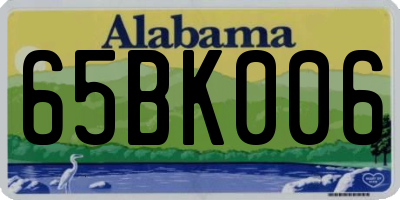 AL license plate 65BK006