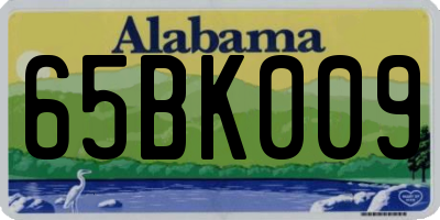 AL license plate 65BK009