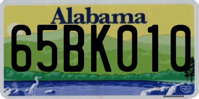 AL license plate 65BK010