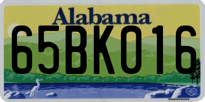 AL license plate 65BK016