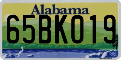AL license plate 65BK019