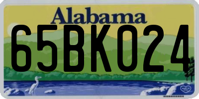 AL license plate 65BK024