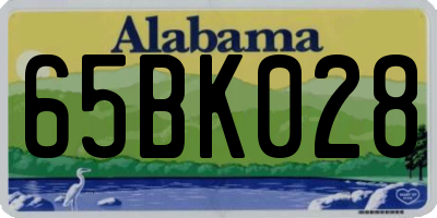 AL license plate 65BK028
