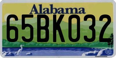 AL license plate 65BK032