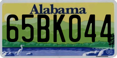 AL license plate 65BK044