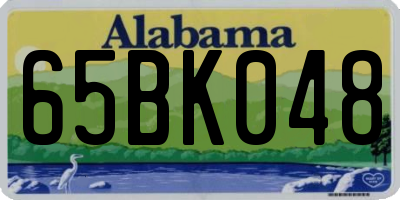 AL license plate 65BK048