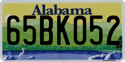 AL license plate 65BK052