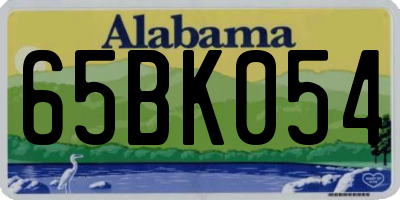 AL license plate 65BK054